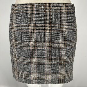Rag & Bone Black and Brown Checkered Pencil Skirt